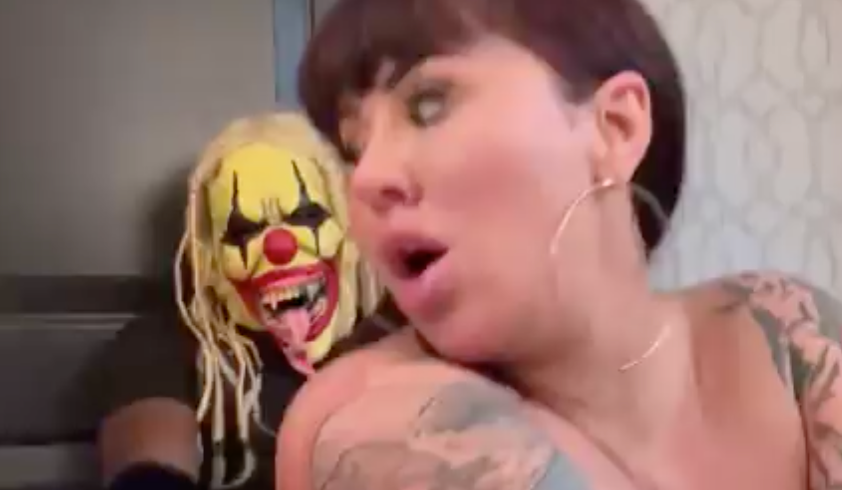 Gibby the Clown with a Tatted Bitch